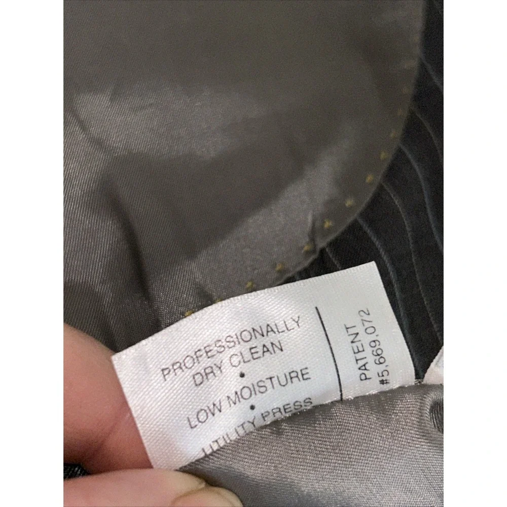 Hart Schaffer Marx "Gold" Light Blue Pinstriped‎ Gray Blazer For Belk  44R - Picture 7 of 16